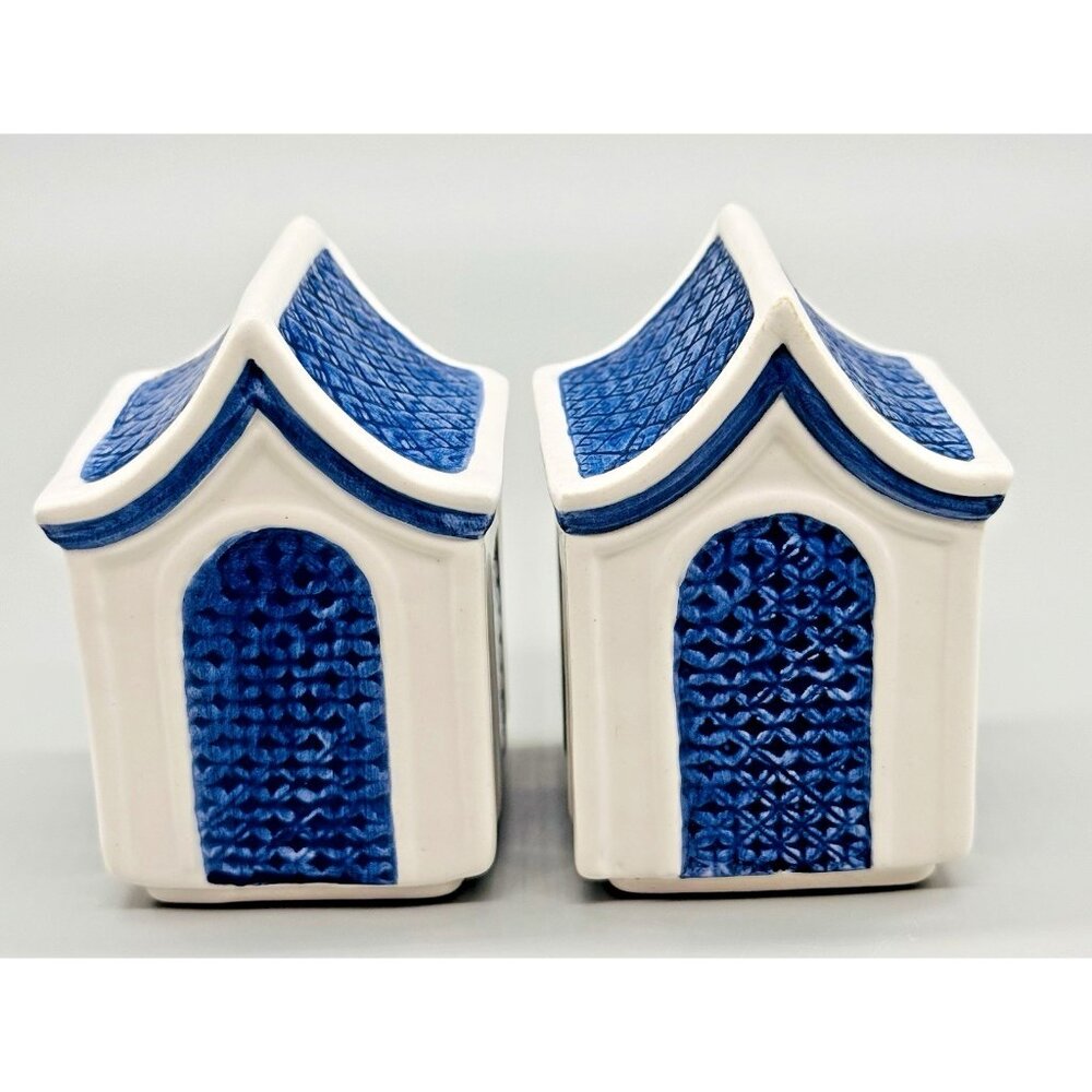 Willow Blue Collectibles Salt Pepper Boat Cruet Set Christopher Johnson China 5 - Picture 6 of 11